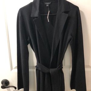 Ann Taylor Factory black belted sweater blazer M